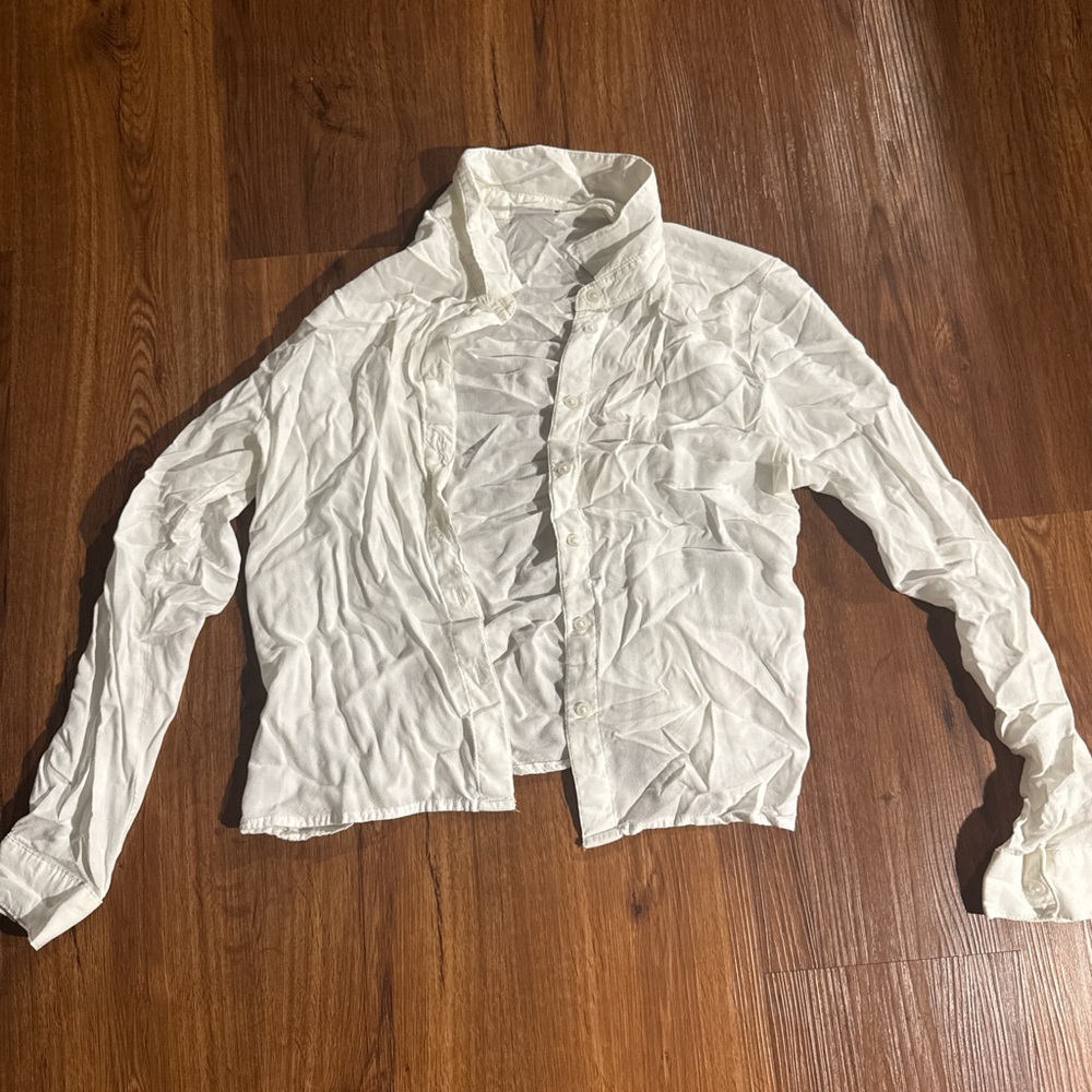 White Women's Lightweight Button-Front Jacket - image 1